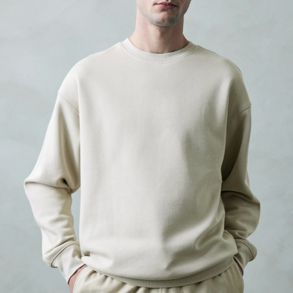H&M Relaxed Fit Cream Sweatshirt